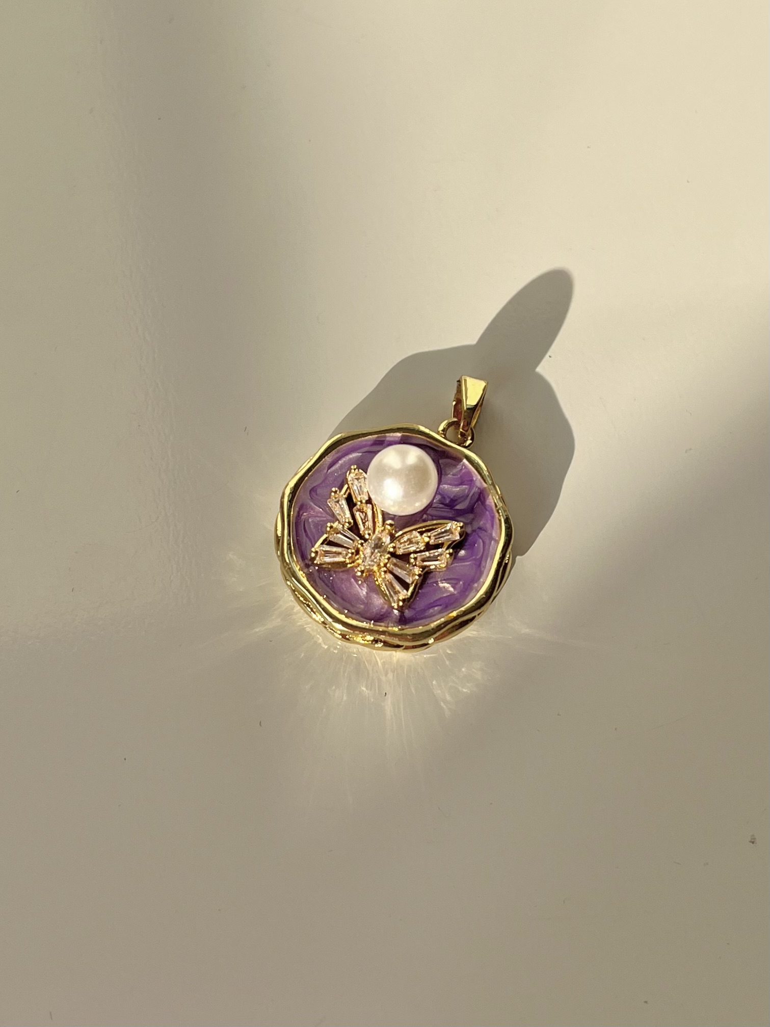 گردنبند پروانه و مروارید