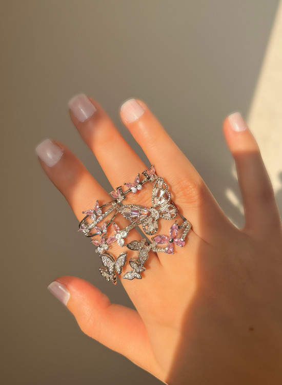 انگشتر های پروانه جواهری