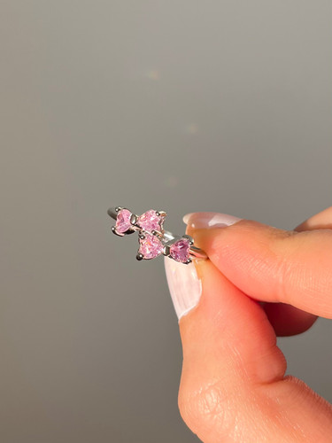 انگشتر پاپیون صورتی