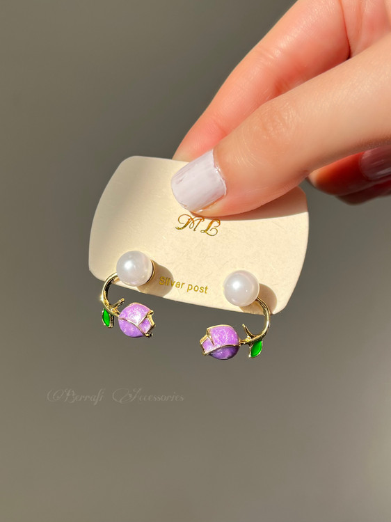 گوشواره لاله بنفش