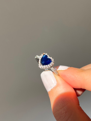 انگشتر قلب جواهری