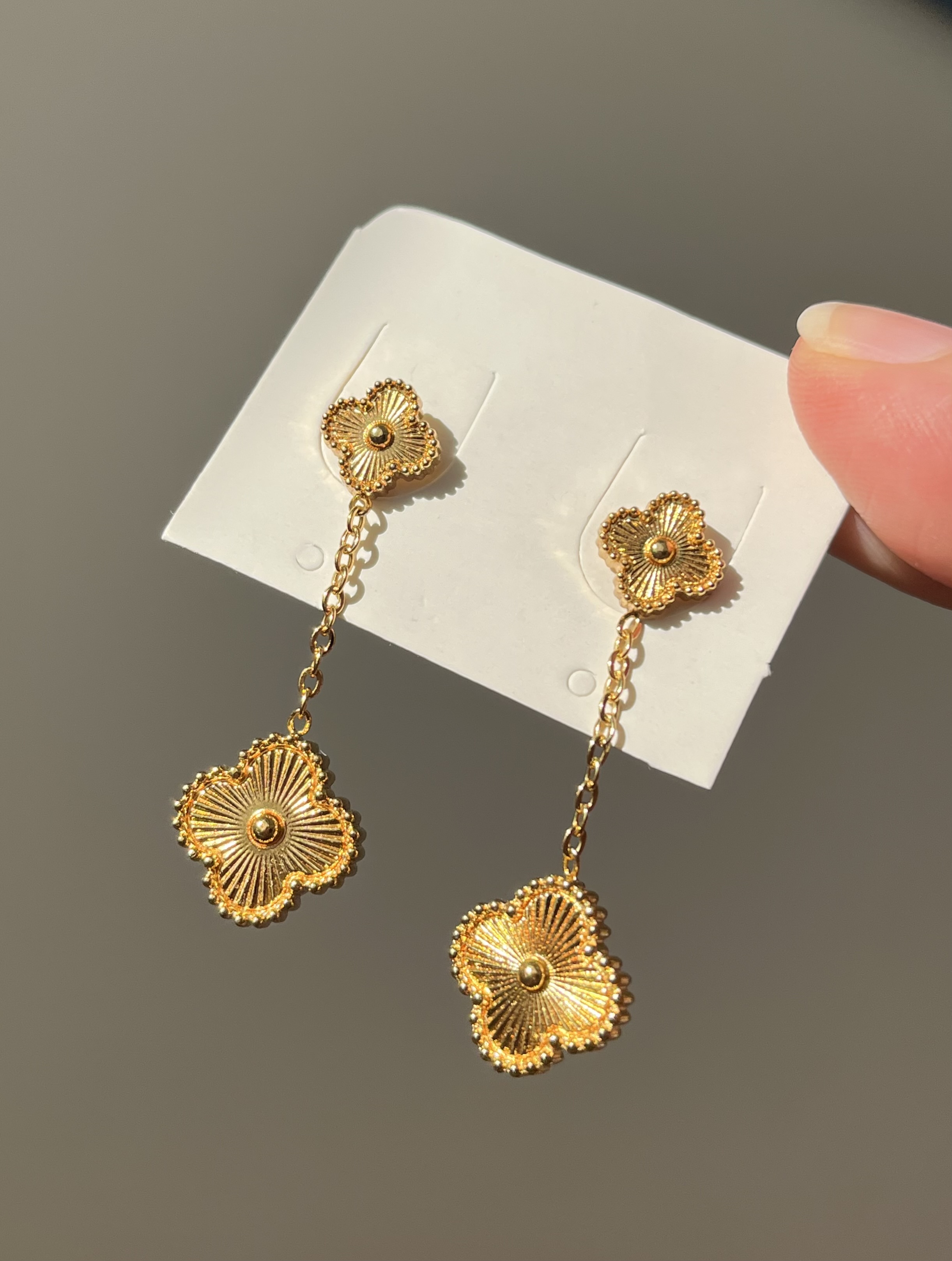 گوشواره ونکلیف طرح طلا